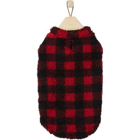 Red Plaid Large Frisco Fleece Vest ** 20-29 lbs - Picture 4 of 12